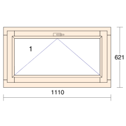 P.03 1110x621mm - Fenêtre Bois