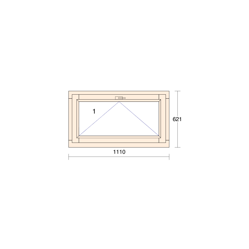 P.03 1110x621mm - Fenêtre Bois