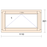 P.03 1110x621mm - Fenêtre Bois