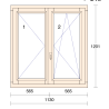 P.06 1130x1201mm - Fenêtre Bois