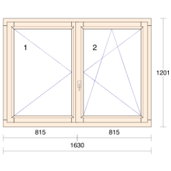 P.09 1630x1201mm -Fenêtre Bois