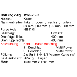 P.09 1630x1201mm -Fenêtre Bois