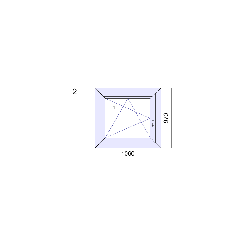 P.02 1060x970mm - Fenêtre PVC