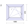 P.02 1060x970mm - Fenêtre PVC