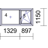 P10/2 2226x1150mm - Fenêtre PVC