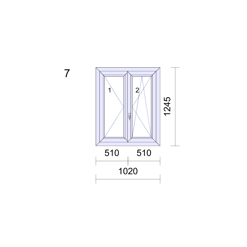 P.07 1020x1245mm - Fenêtre PVC