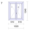 P.07 1020x1245mm - Fenêtre PVC