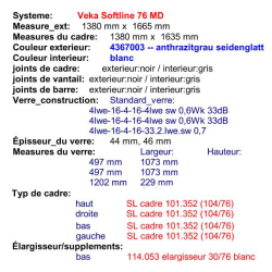 P.09 1380x1665mm - Fenêtre PVC