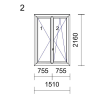 P.02 1510x2160mm - Porte-Fenêtre