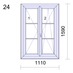 P.24 1110x1590mm - Fenêtre PVC