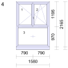 P.04 1580x2165mm - Fenêtre PVC