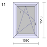 P.11 1090x1510mm -  Fenêtre PVC